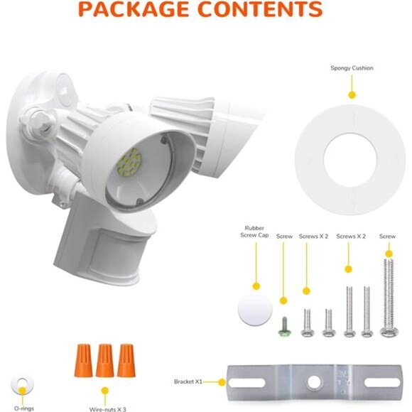 Outdoor motion sensor flood light waterproof LED security lamp bright daylight - Picture 6 of 7